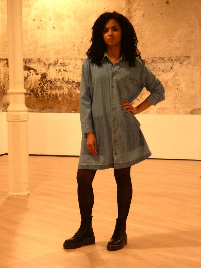 cool dres created from a vintage denim shirt. Perfect for all occasions